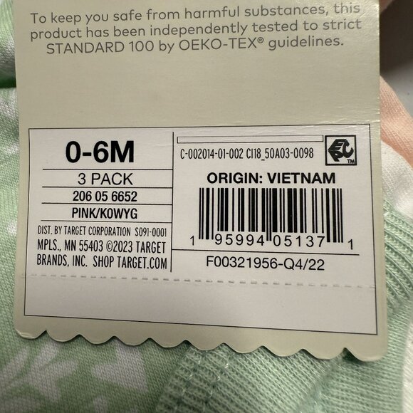 Cloud Island Baby Girls' 3pk Go & Grow Long Sleeve Bodysuit Multicolor 0-6M - Picture 5 of 6